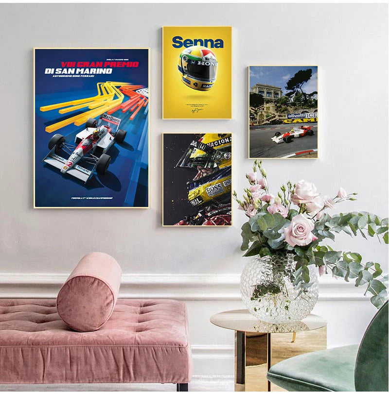 Ayrton Senna F1 Canvas