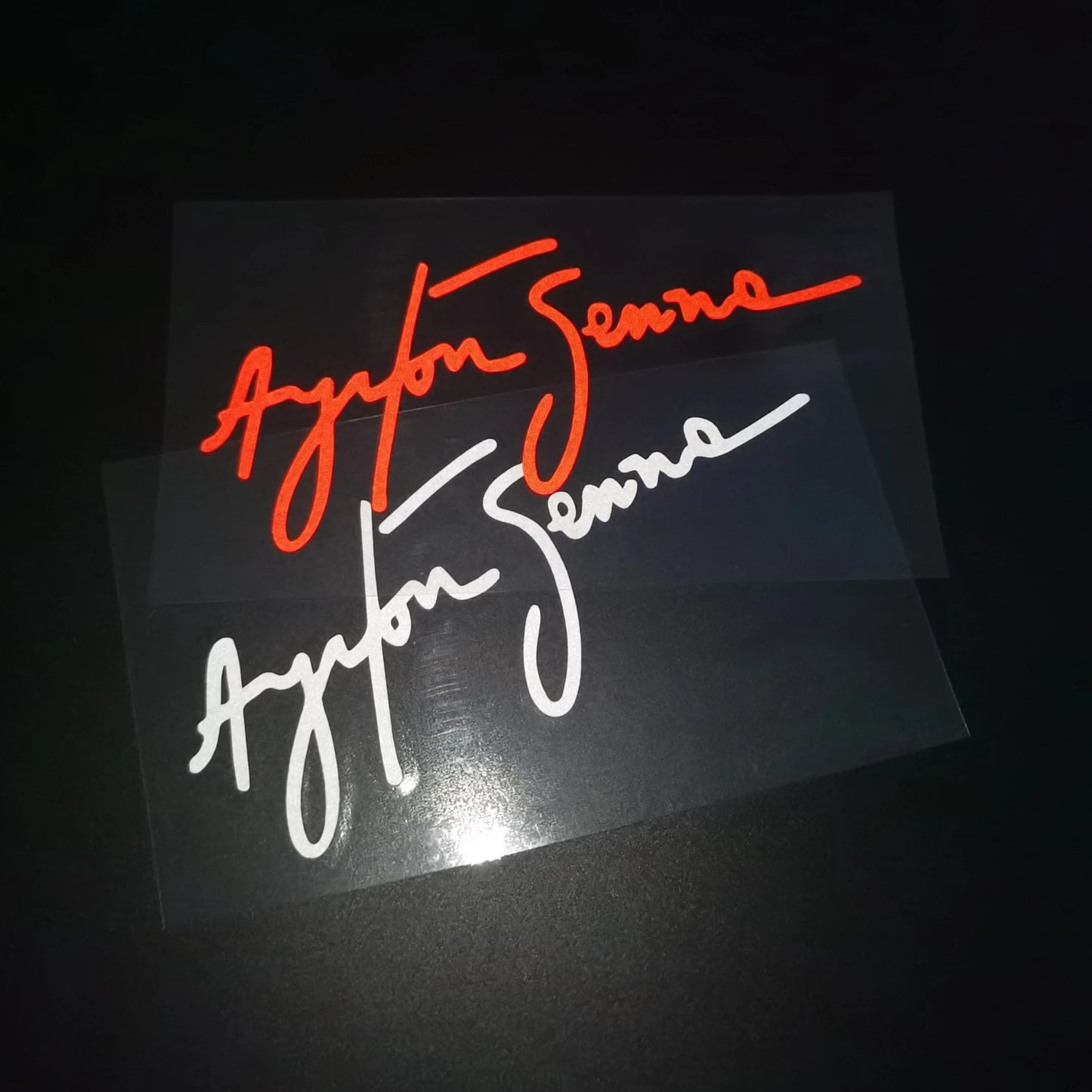 Ayrton Senna Signature Stickers