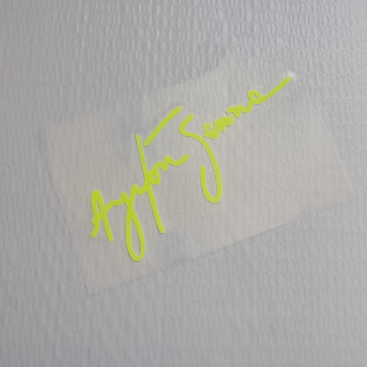 Ayrton Senna Signature Stickers