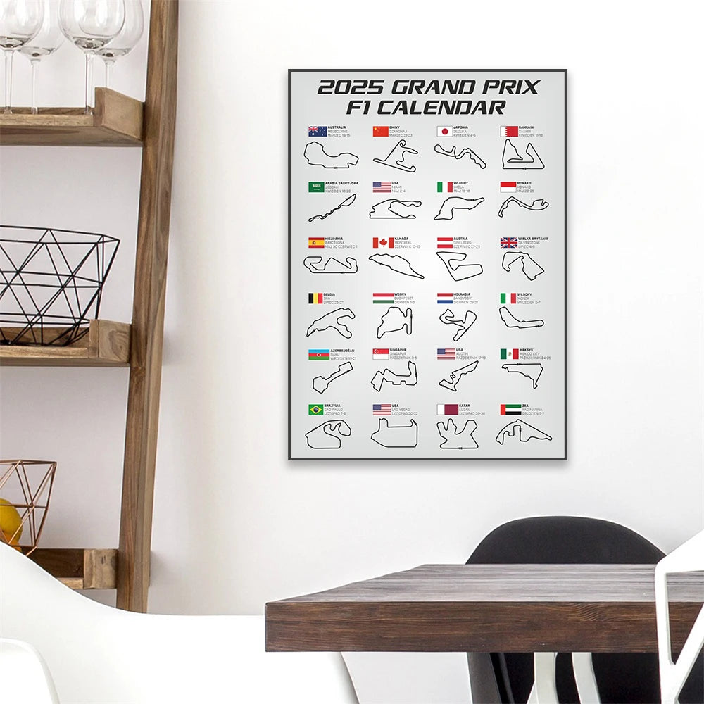 2025 F1 Track Art Poster