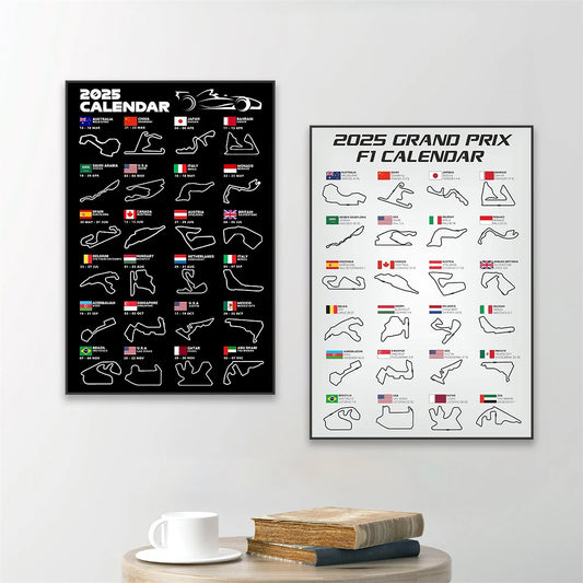 2025 F1 Track Art Poster
