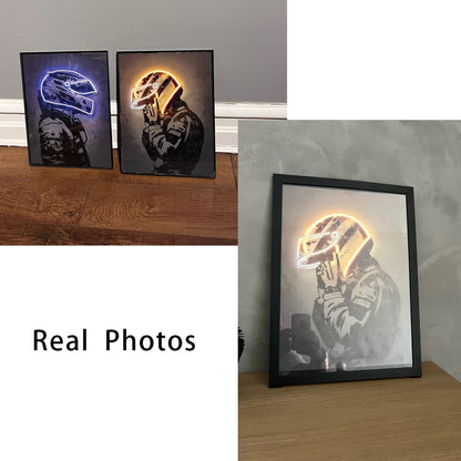 Abstract Art Neon Racing Wall Art