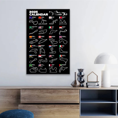 2025 F1 Track Art Poster