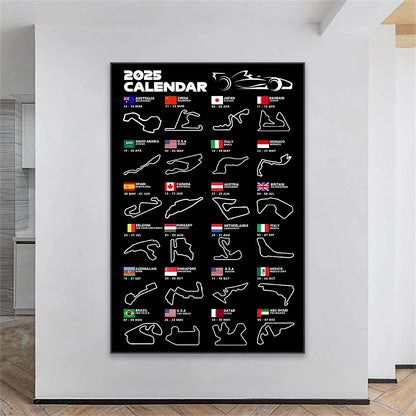 2025 F1 Track Art Poster