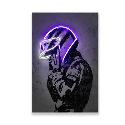 Abstract Art Neon Racing Wall Art