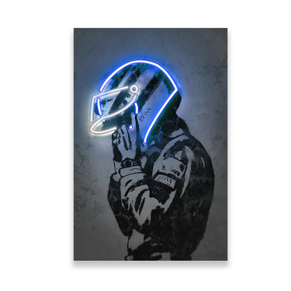 Abstract Art Neon Racing Wall Art
