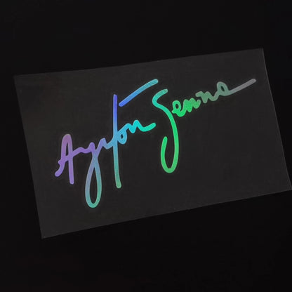 Ayrton Senna Signature Stickers