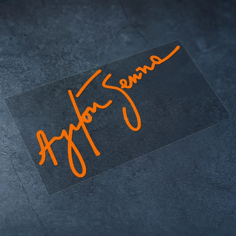 Ayrton Senna Signature Stickers