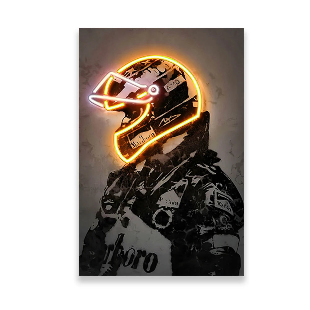 Abstract Art Neon Racing Wall Art