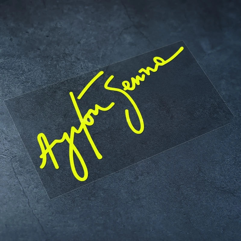 Ayrton Senna Signature Stickers