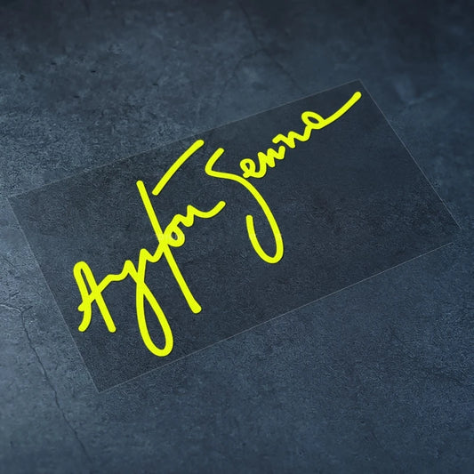Ayrton Senna Signature Stickers