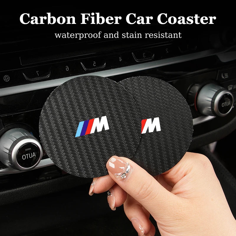 BMW Carbon Car Coaster