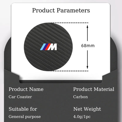 BMW Carbon Car Coaster