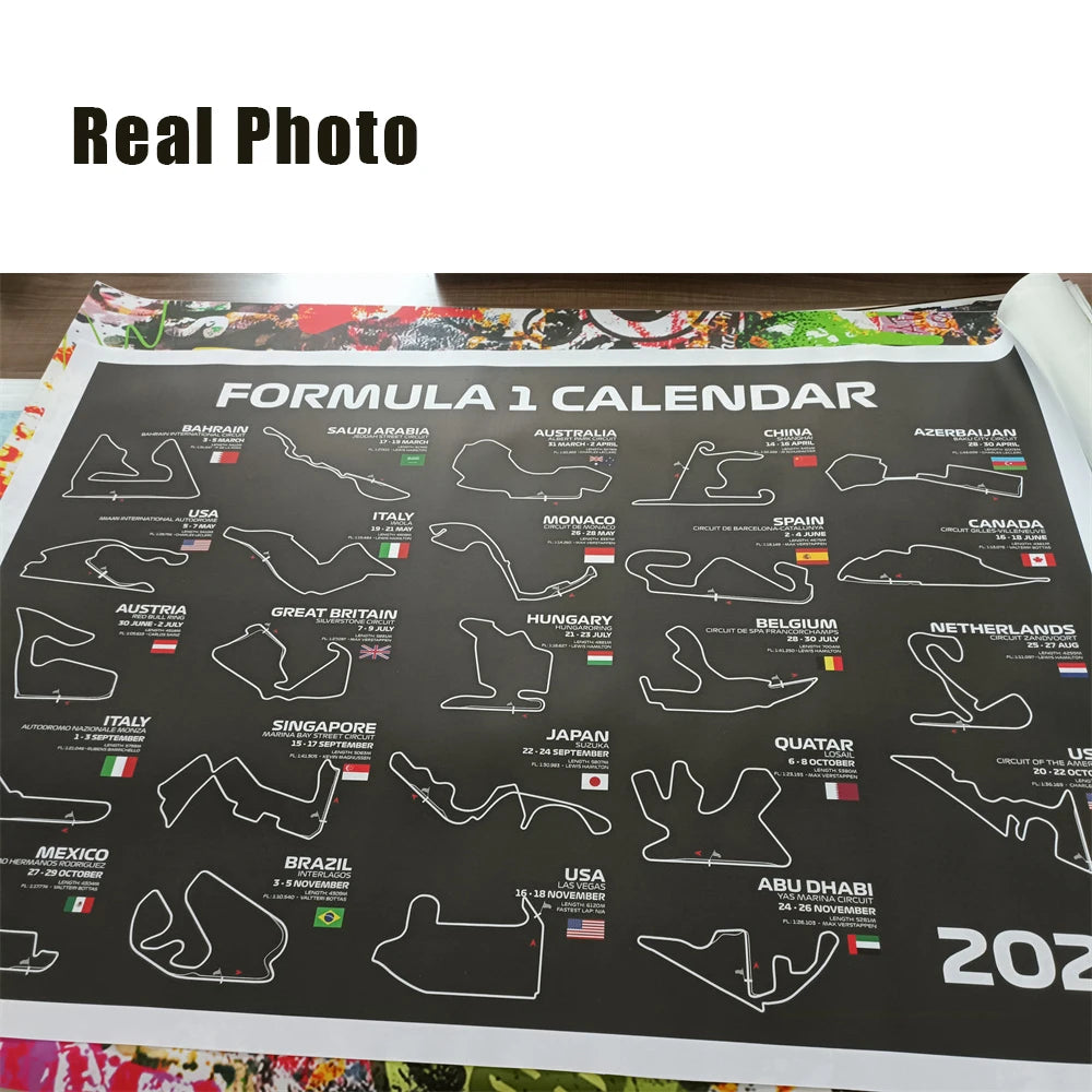 2025 F1 Track Art Poster